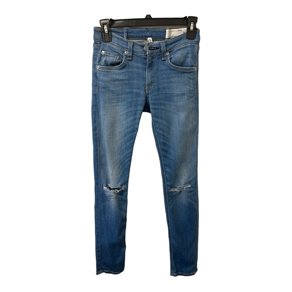 Rag & Bone Light Distressed Capri Denim Jeans Size 25 Great Condition - Picture 8 of 8